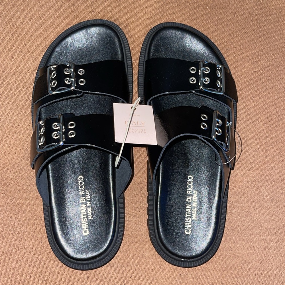 Christian Di Riccio black Sandals NWT